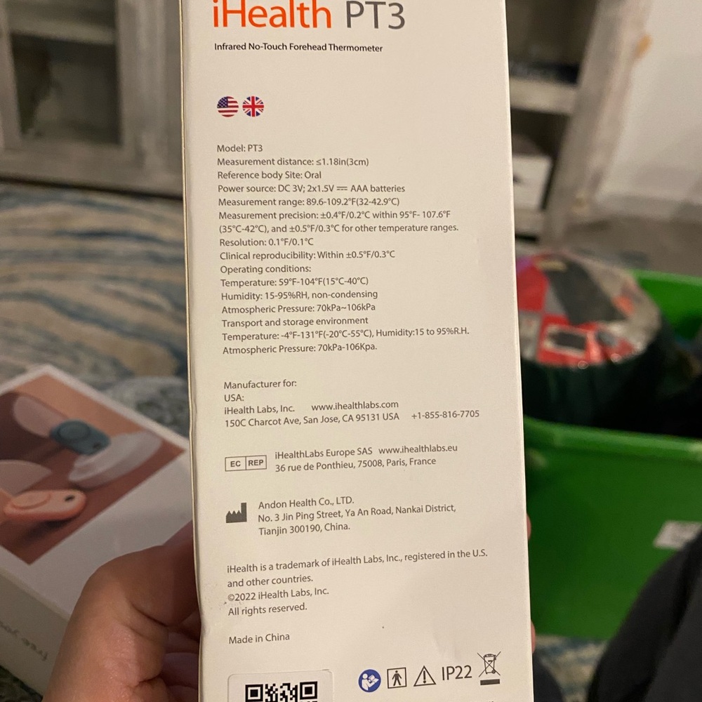 NEW - No-Touch Forehead Thermometer for Adults, Kids, Babies, 3 Ultra-Sensors - Picture 5 of 6